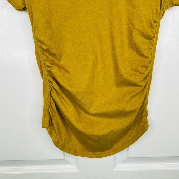 We the Free People Scoop Neck Ruched Side T-Shirt Size S Casual in Lush Lime - Picture 4 of 10